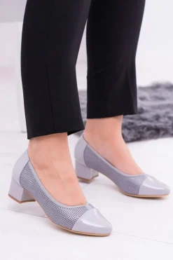 Damskie Buty Sergio Leone Damskie Czółenka Sergio Leone Szare Hermida