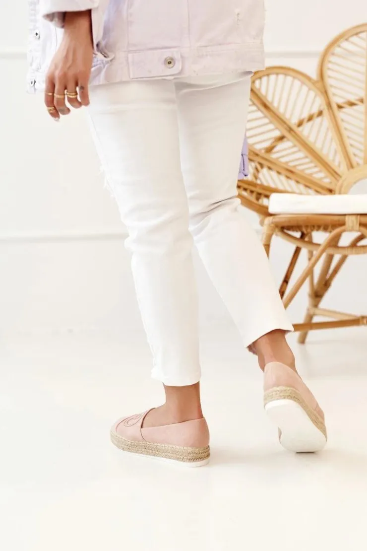 Boto Czarne Espadryle*Damskie Espadryle Na Słomkowej Platformie Różowe Febi