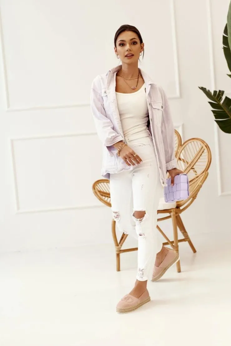 Boto Czarne Espadryle*Damskie Espadryle Na Słomkowej Platformie Różowe Febi