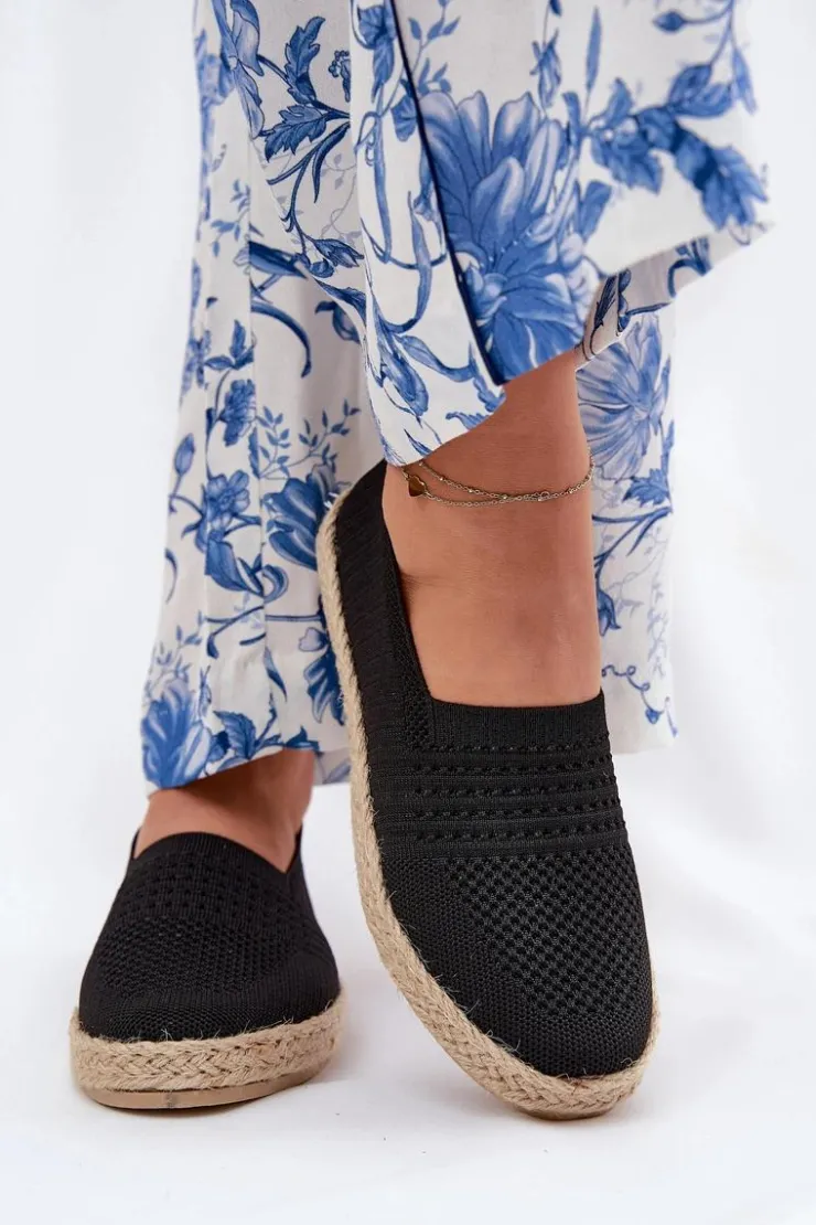 Sale Buty damskie Vinceza Damskie Espadryle Z Plecionką Vinceza 13624 Czarne Czarny