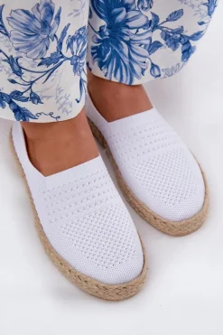 Damskie Buty damskie Vinceza Damskie Espadryle Z Plecionką Vinceza 13624 Białe