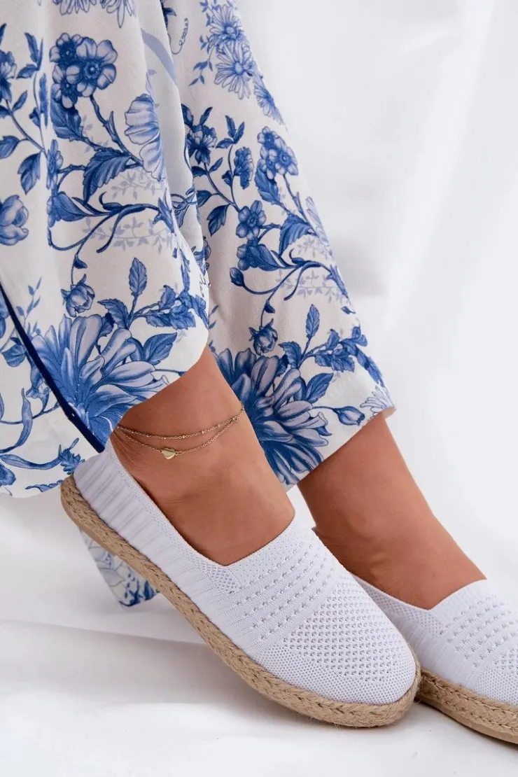 Damskie Buty damskie Vinceza Damskie Espadryle Z Plecionką Vinceza 13624 Białe