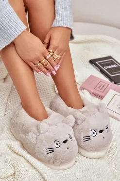 Damskie Boto Damskie Futrzane Kapcie Kotki Beżowe Iriviane