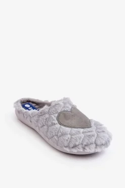 Best INBLU Damskie Futrzane Obuwie Domowe Kapcie EC000099 Szare