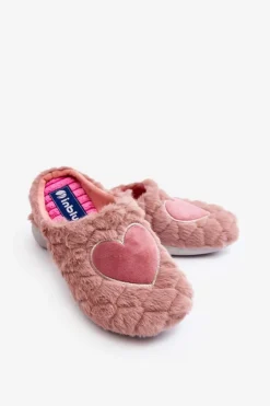 INBLU Kapcie Klasyczne|Klapki Damskie Klasyczne*Damskie Futrzane Obuwie Domowe Kapcie EC000099 Różowe