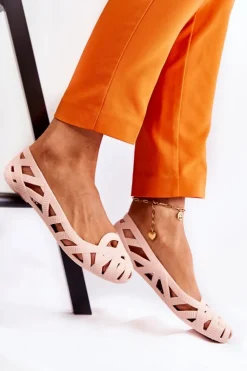 Damskie Boto Damskie Gumowe Baleriny Nude Indila