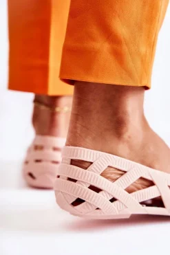 Damskie Boto Damskie Gumowe Baleriny Nude Indila