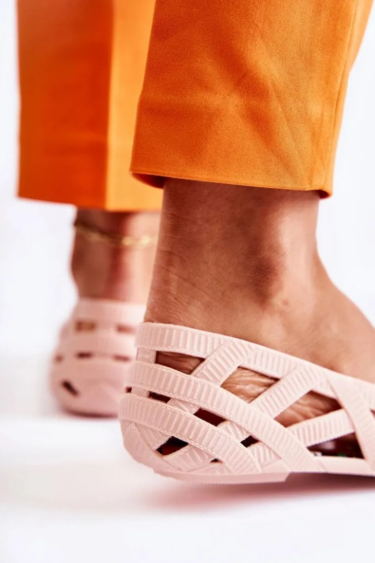 Damskie Boto Damskie Gumowe Baleriny Nude Indila