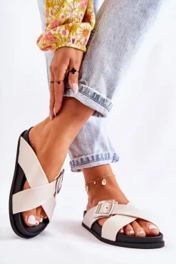 Damskie ZAXY Damskie Gumowe Klapki JJ285057 Białe