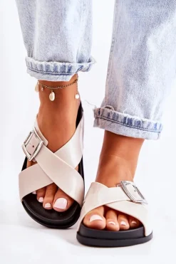 Damskie ZAXY Damskie Gumowe Klapki JJ285057 Białe