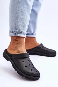 Outlet Boto Damskie Gumowe Kroksy Czarne Rabios Czarny