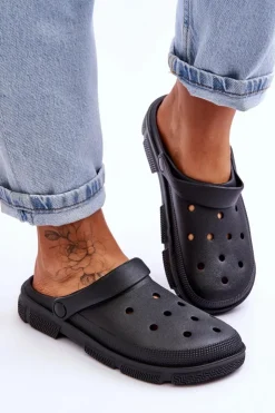 Outlet Boto Damskie Gumowe Kroksy Czarne Rabios Czarny