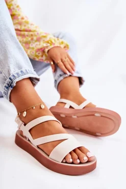 Damskie ZAXY Damskie Gumowe Sandały JJ285053 Białe