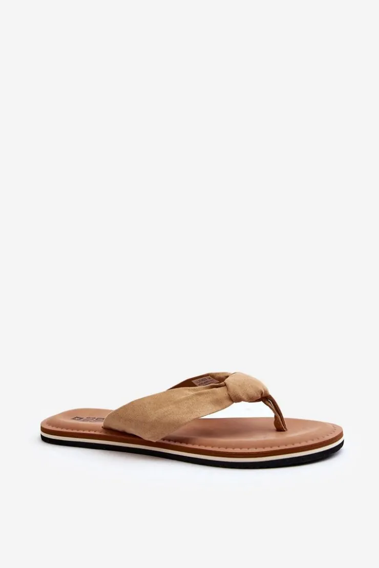 Damskie Big Star Shoes Damskie Japonki Big Star LL274623 Beżowe