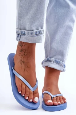 4F Damskie Japonki Klapki SS23FFLIF064-34S Niebieskie