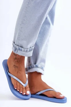 4F Damskie Japonki Klapki SS23FFLIF064-34S Niebieskie