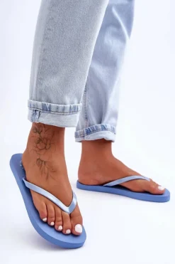 4F Damskie Japonki Klapki SS23FFLIF064-34S Niebieskie