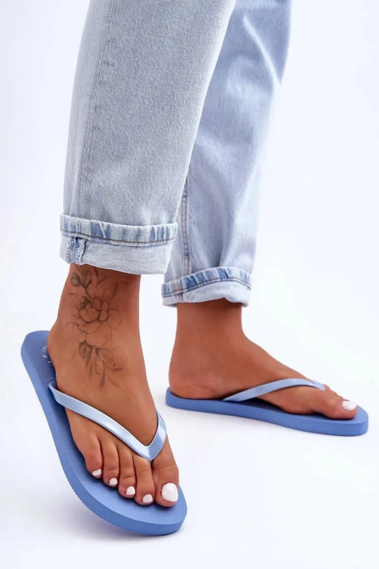 4F Damskie Japonki Klapki SS23FFLIF064-34S Niebieskie