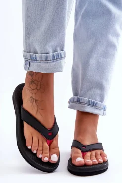 Damskie 4F Damskie Japonki Klapki SS23FFLIF061-21S Czarno-Różowe