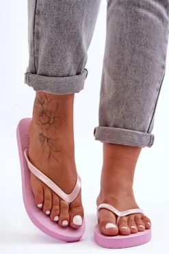 4F Klapki Damskie Japonki|Klapki Damskie Klasyczne*Damskie Japonki Klapki SS23FFLIF064-56S Różowe