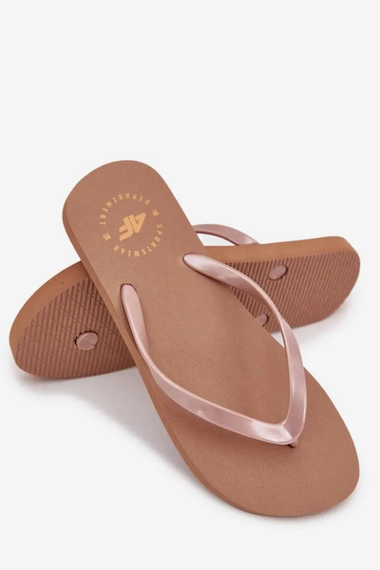 Damskie 4F Damskie Japonki Klapki MM00FFLIF018-82S Jasnobrązowe