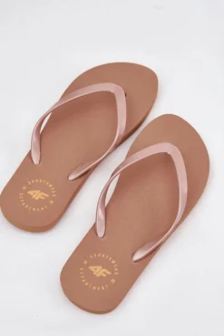 Damskie 4F Damskie Japonki Klapki MM00FFLIF018-82S Jasnobrązowe
