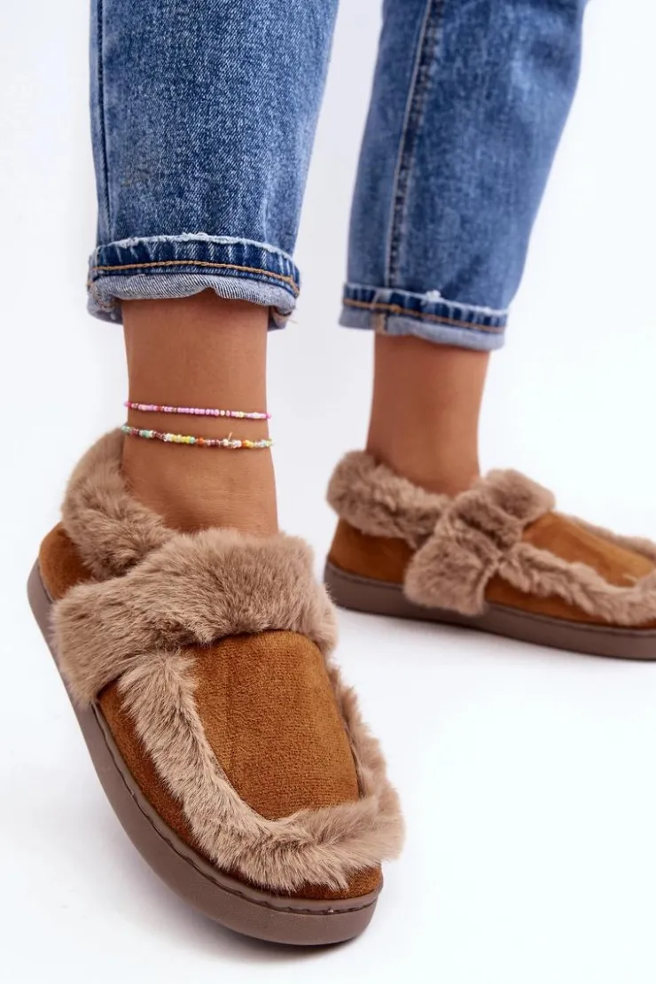 Best Boto Damskie Kapcie Z Futerkiem Camel Sailey