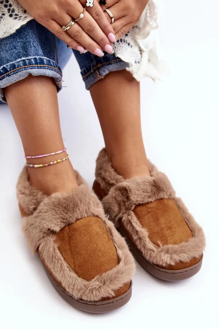 Best Boto Damskie Kapcie Z Futerkiem Camel Sailey