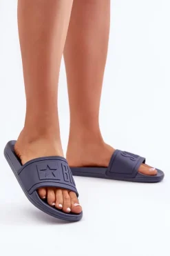 Big Star Shoes Klapki Damskie Klasyczne|Klapki Damskie Big Star*Damskie Klapki Big Star DD274A269 Granatowe