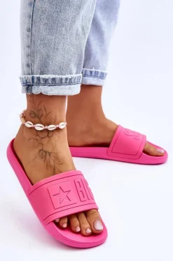 Damskie Big Star Shoes Damskie Klapki Big Star HH274A039 Fuksja