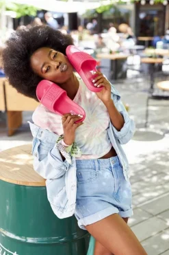 Damskie Big Star Shoes Damskie Klapki Big Star HH274A039 Fuksja