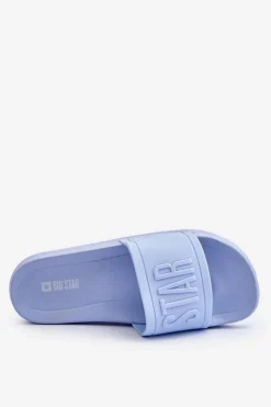 Damskie Big Star Shoes Damskie Klapki Big Star HH274A042 Jasnoniebieskie