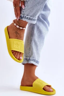 Best Big Star Shoes Damskie Klapki Big Star HH274A040 Żółte