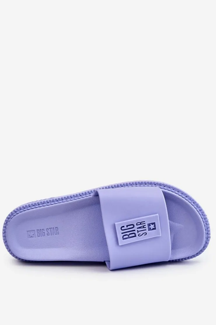 Damskie Big Star Shoes Damskie Klapki Big Star LL274431 Jasnofioletowe