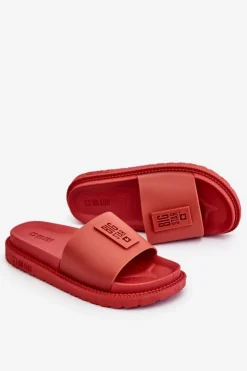 Big Star Shoes Klapki Sportowe|Klapki Damskie Big Star*Damskie Klapki Big Star LL274430 Czerwone Czerwony