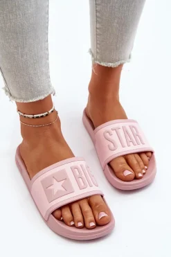 Sale Big Star Shoes Damskie Klapki Big Star NN274A647 Różowe Różowy