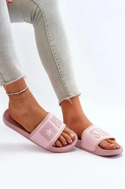 Sale Big Star Shoes Damskie Klapki Big Star NN274A647 Różowe Różowy