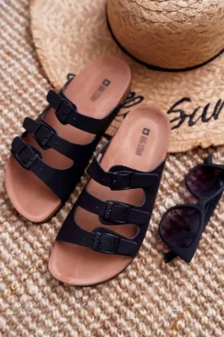 Boto Klapki Damskie Japonki*Damskie Klapki Czarne Big Star DD274139