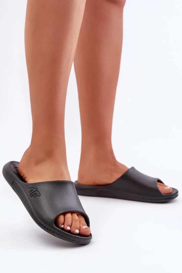 Damskie 4F Damskie Klapki MM00FFLIF093A-20S Czarne