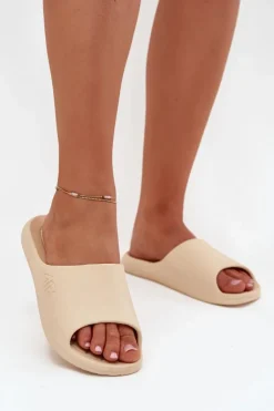 Hot 4F Damskie Klapki MM00FFLIF093A-83S Beżowe Beżowy