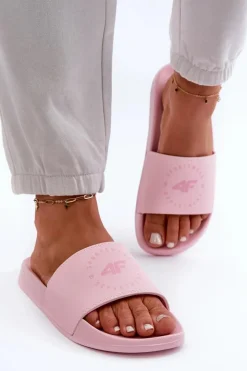 Best 4F Damskie Klapki MM00FFLIF044A-56S Różowe Różowy