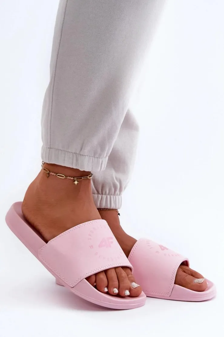 Best 4F Damskie Klapki MM00FFLIF044A-56S Różowe Różowy