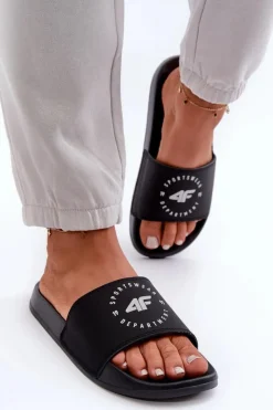 Damskie 4F Damskie Klapki MM00FFLIF044A-20S Czarne
