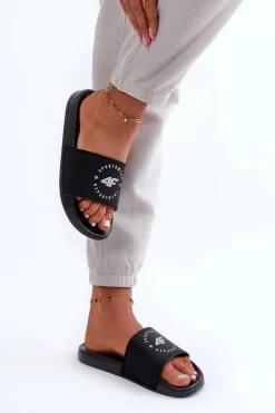 Damskie 4F Damskie Klapki MM00FFLIF044A-20S Czarne