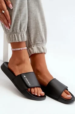 Damskie 4F Damskie Klapki MM00FFLIF031A-20S Czarne