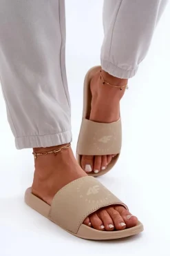 New 4F Damskie Klapki MM00FFLIF044A-83S Beżowe