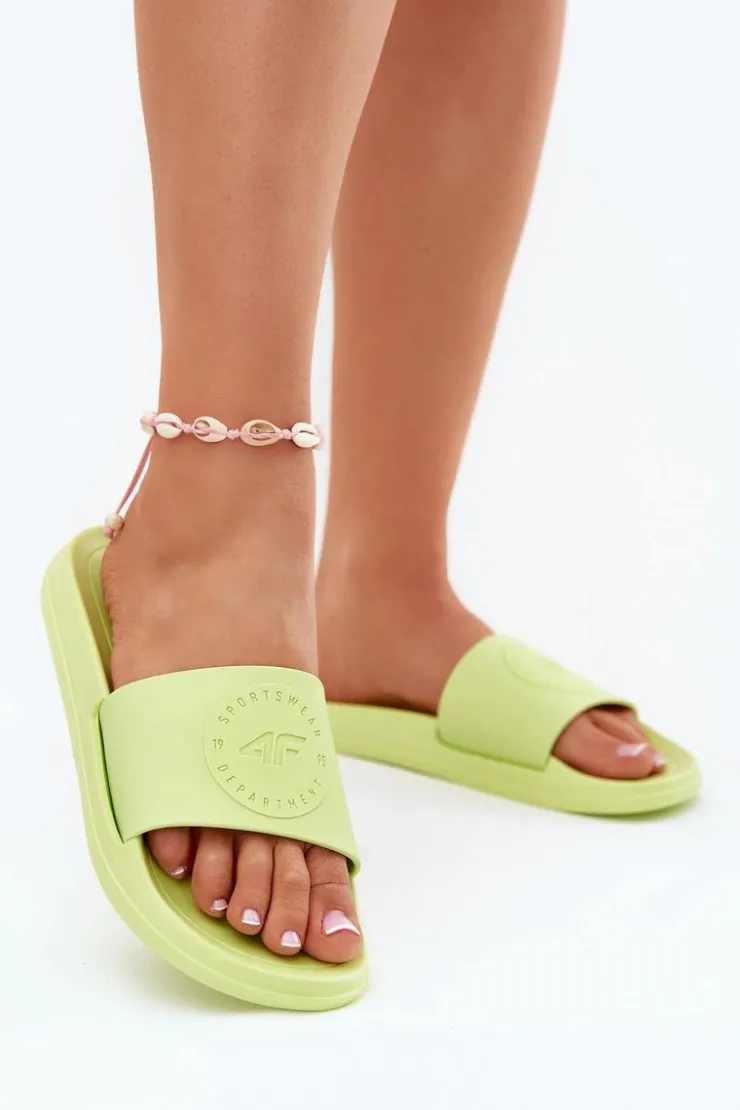 Damskie 4F Damskie Klapki MM00FFLIF045-45S Limonkowe