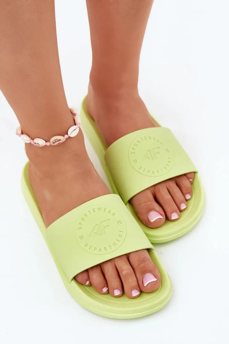 Damskie 4F Damskie Klapki MM00FFLIF045-45S Limonkowe