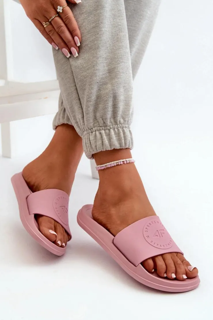 Damskie 4F Damskie Klapki MM00FFLIF045-56S Różowe