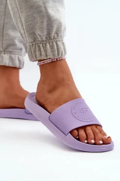 Best 4F Damskie Klapki MM00FFLIF045-52S Fioletowe Fioletowy